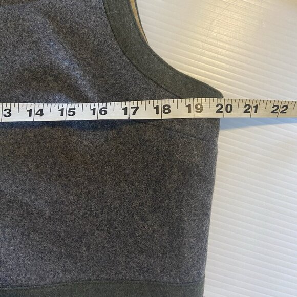 Vintage ROSE DIRNDL Gray Boiled Wool Women Austria Hunting Riding Vest Size 46 - Picture 6 of 7